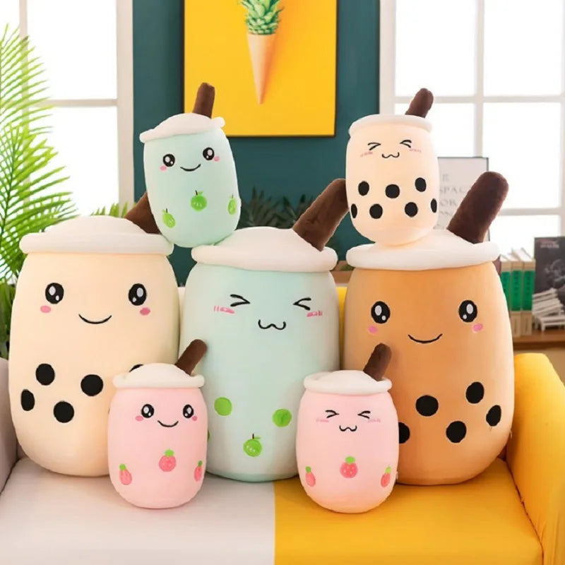 Boba Milk Tea Plush Pillow | Soft Squishy Stuffed Cushion Toy for Kids, Bedroom Decor & Gifts (24-70cm)